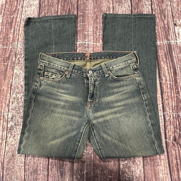 7 for all Mankind Womens Jerome Dahan Bootcut Flare Jeans‎ Size 29 (30X30) USA - Picture 1 of 15